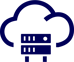 cloud optimasation blue icon